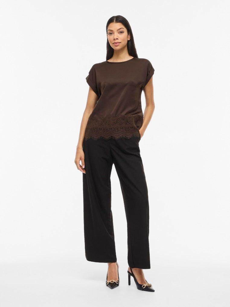 VILA Blusen Coffee Bean