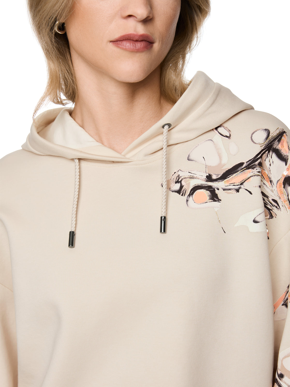 Kapuzen-Sweatshirt mit Pailletten