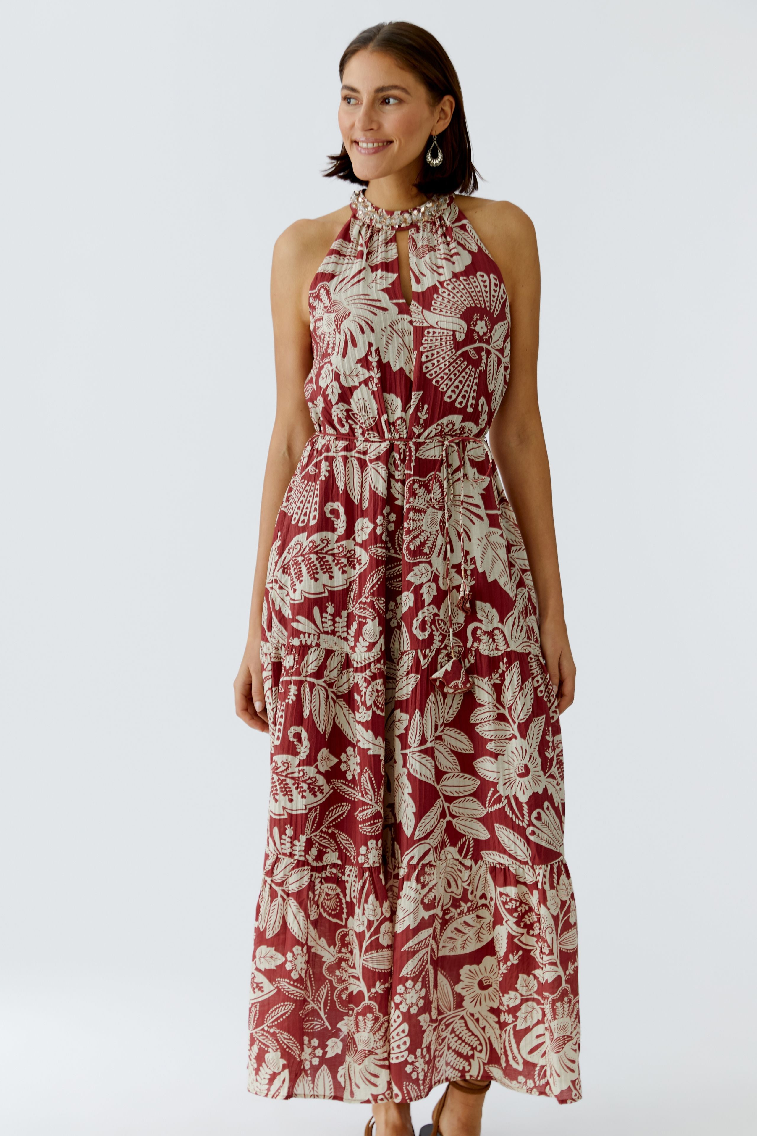 Oui Kleider Red White