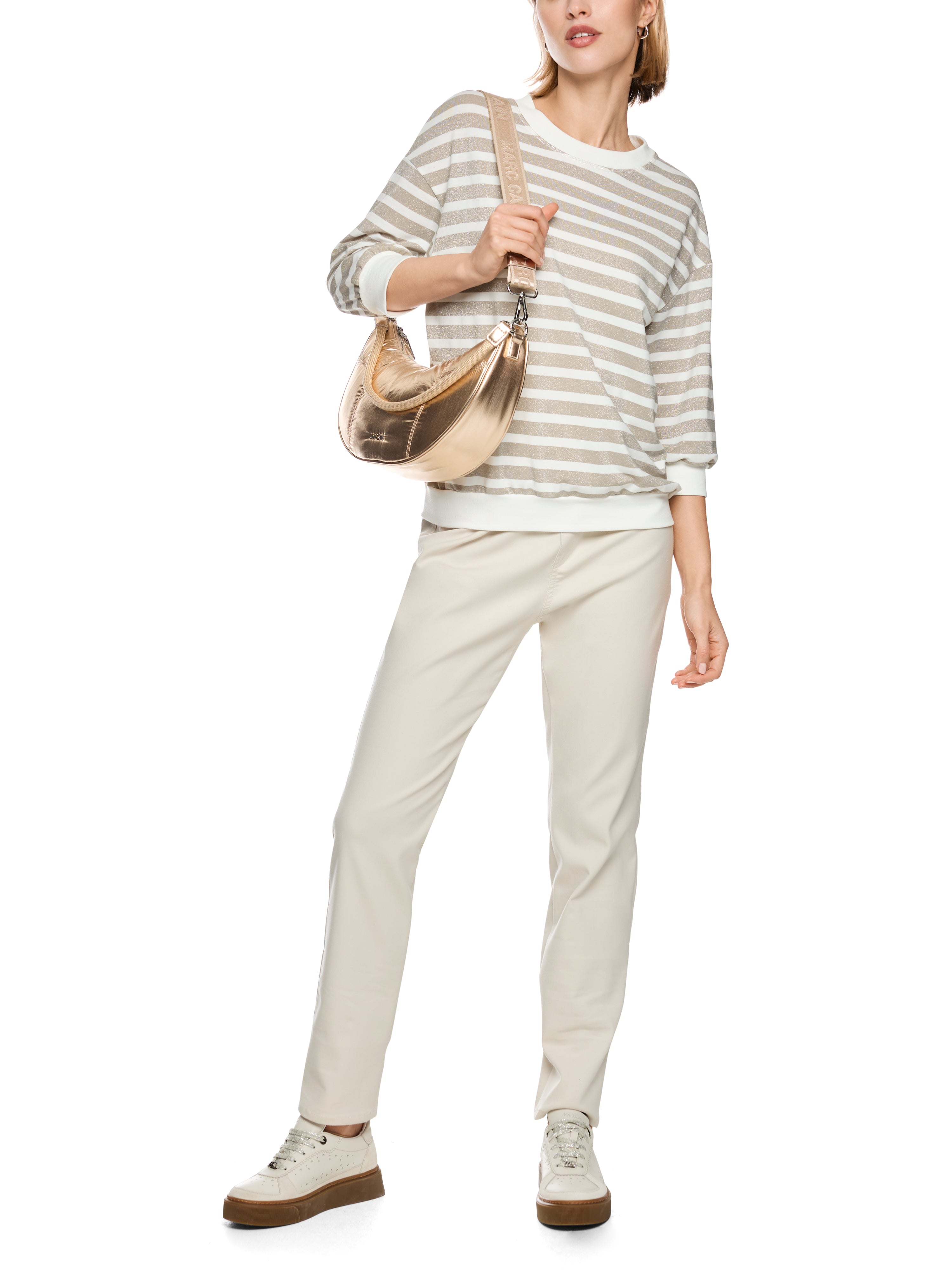Shirt mit Lurex-Ringeln