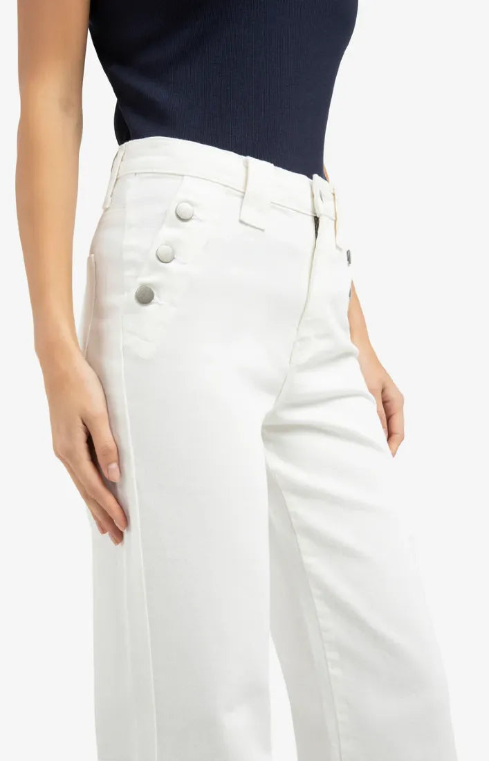 Yaya Wide Leg Off White Denim