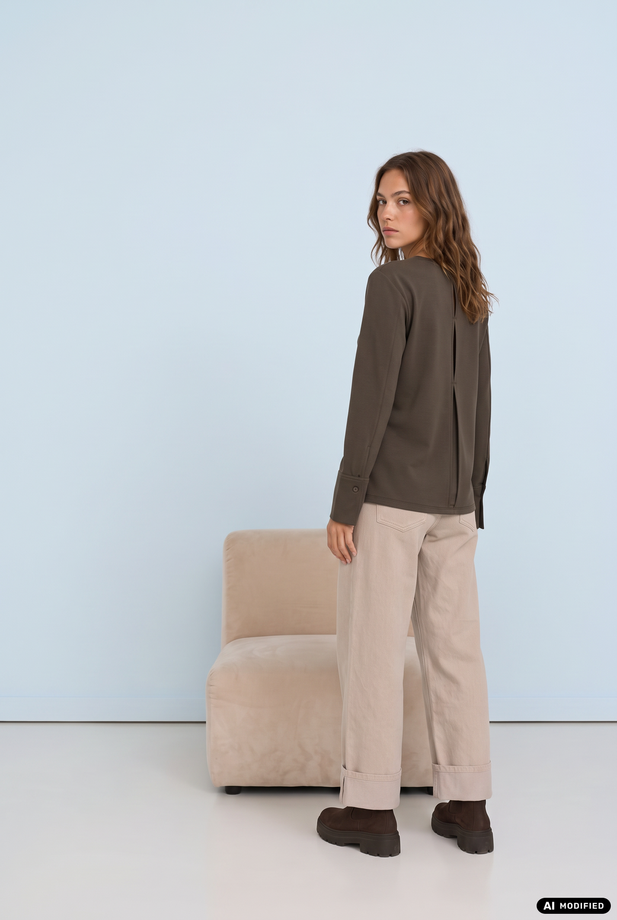 Longsleeve mit gewebten Bündchen