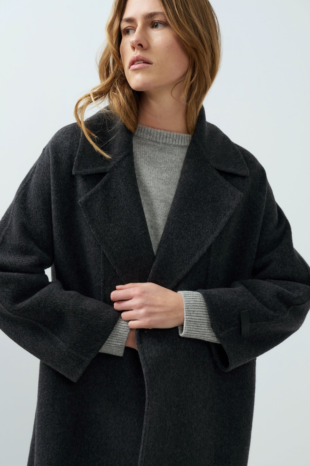 Oversize-Mantel aus Wollmischung