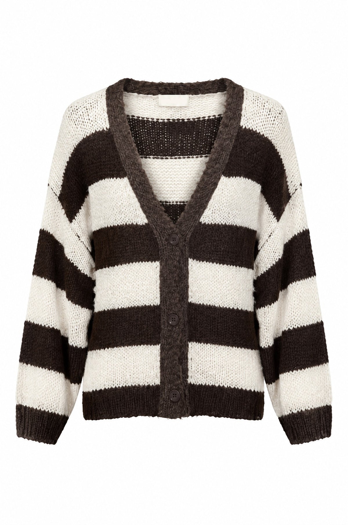 Strickjacke mit Blockstreifen