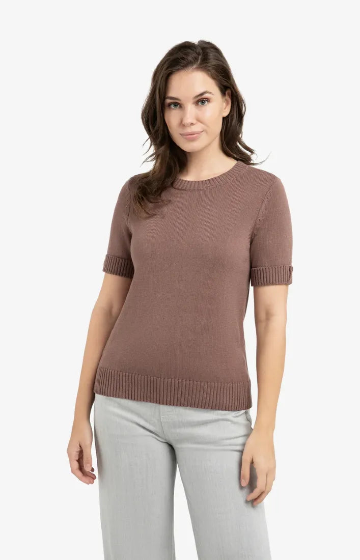 Yaya Strickpullover Deep Taupe Brown