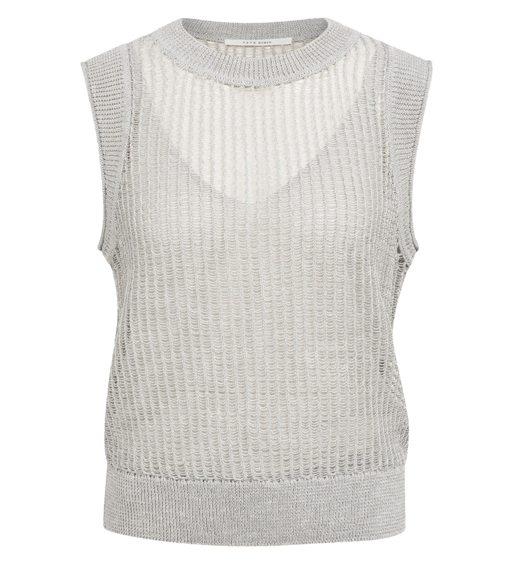 Ärmelloser Strickpullover im Lagenlook