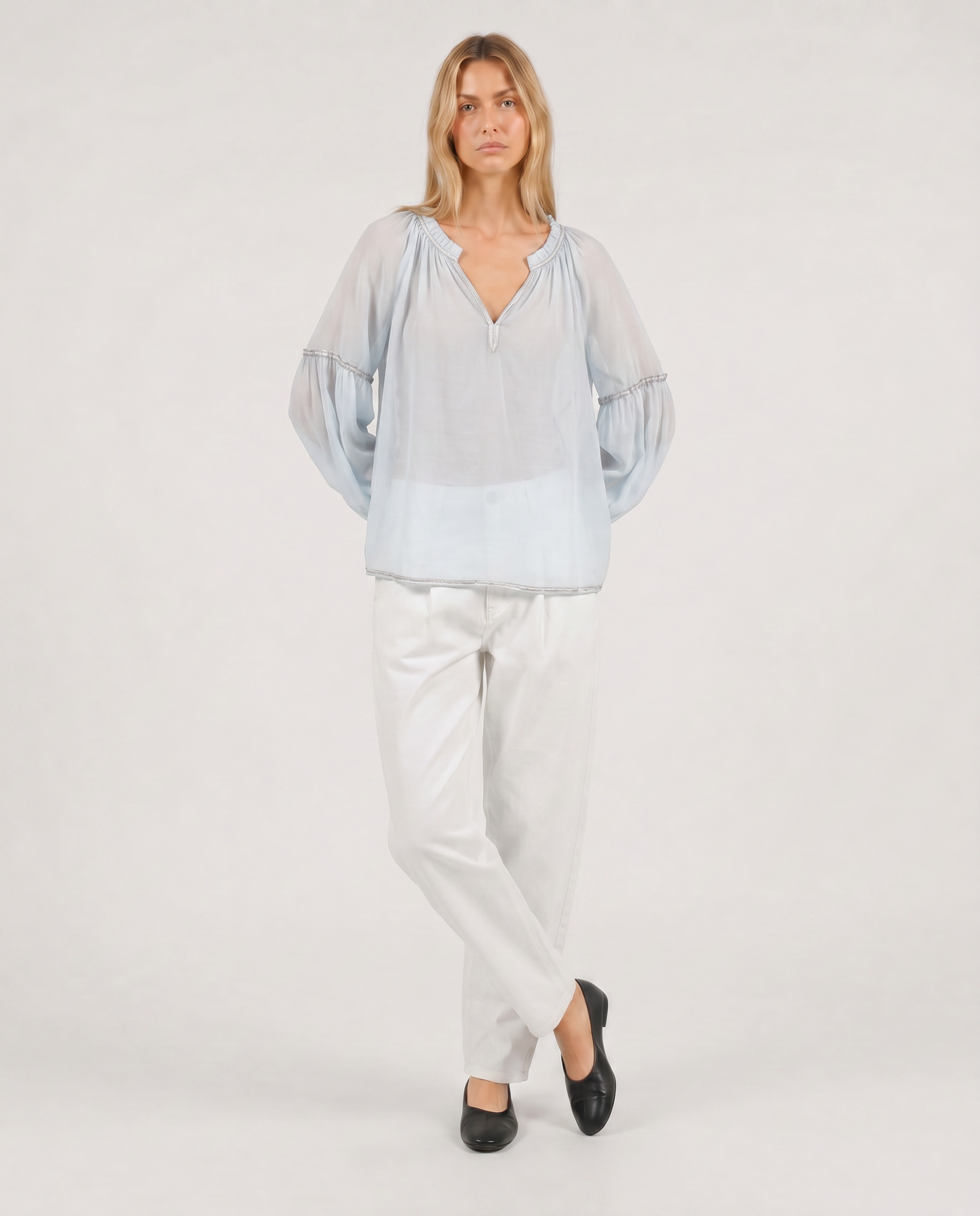 Bluse mit Rüschen