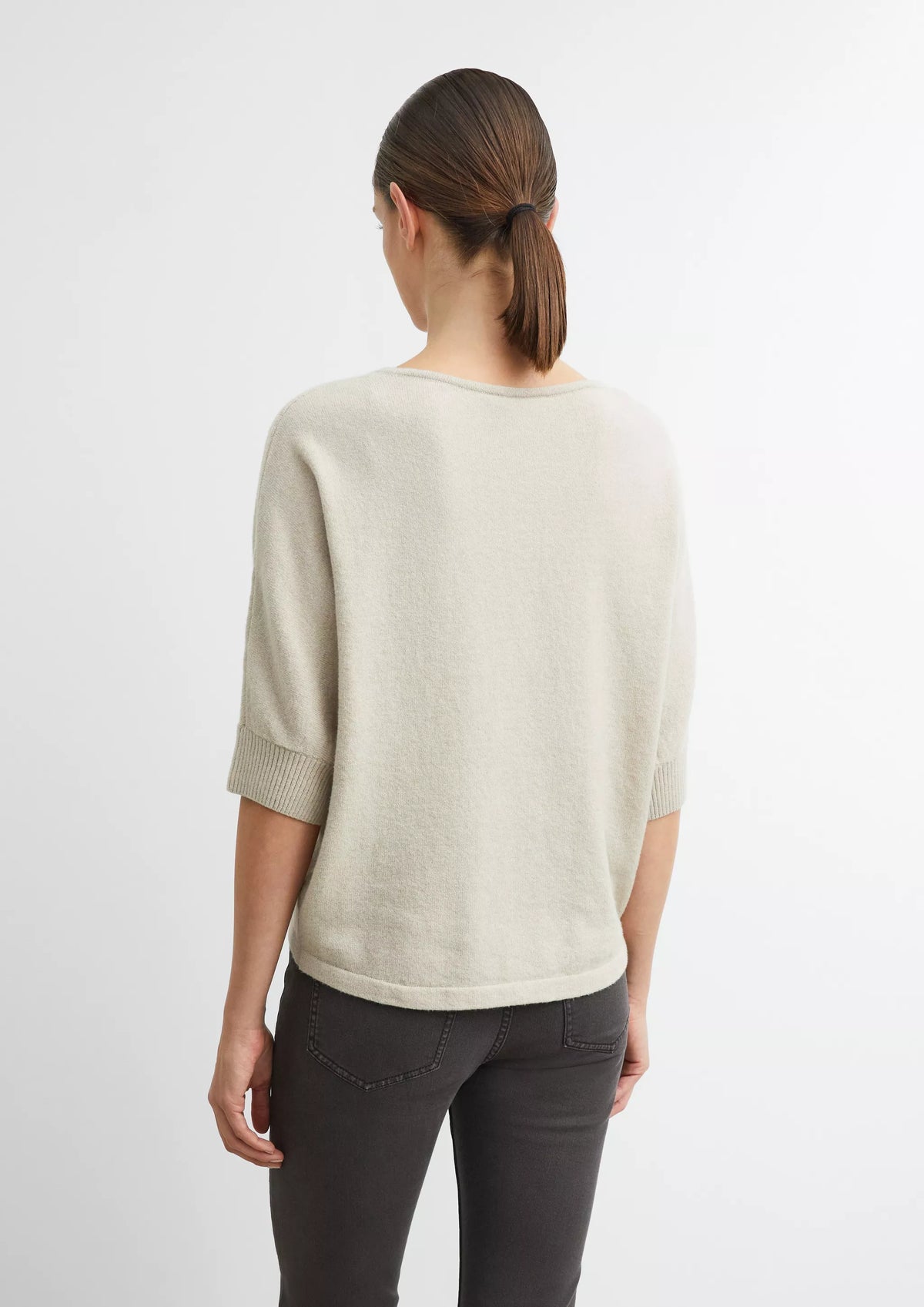 Strickpullover mit U-Bootausschnitt