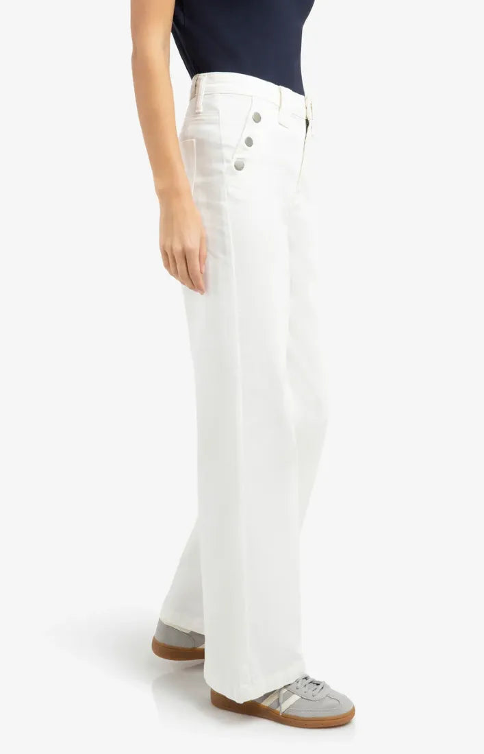 Yaya Wide Leg Off White Denim