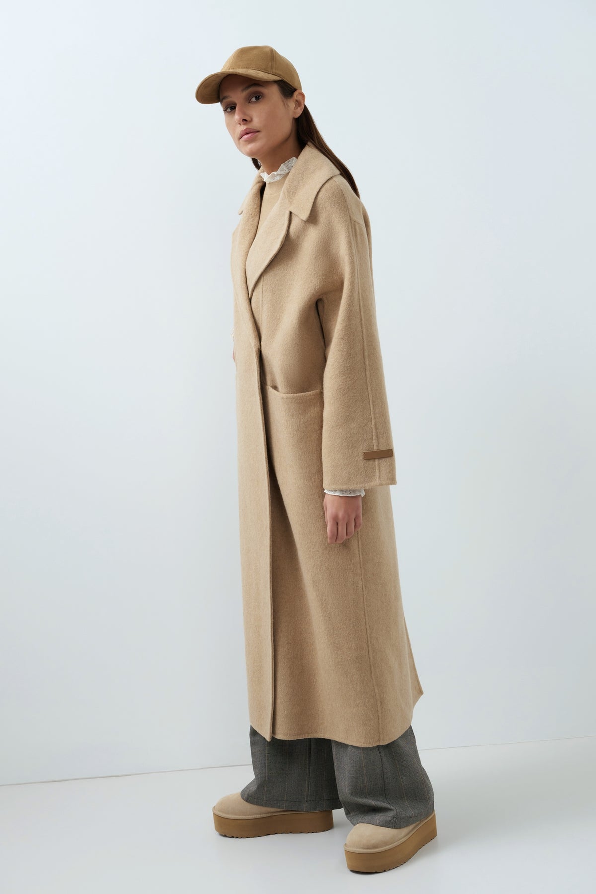 Oversize-Mantel aus Wollmischung