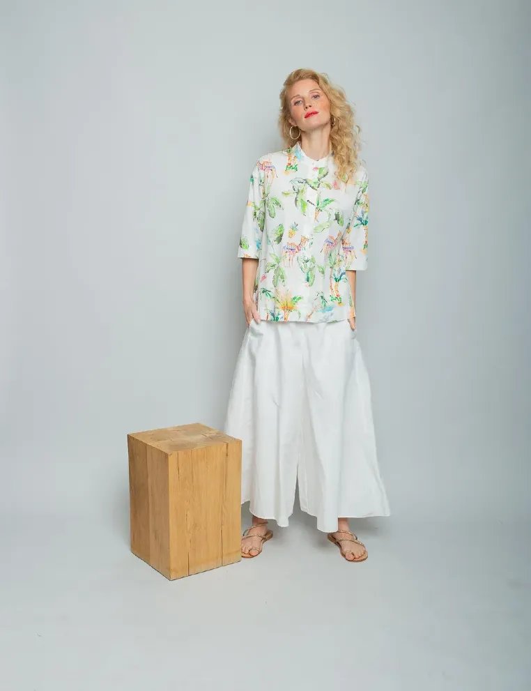Bluse mit Kamel-Print