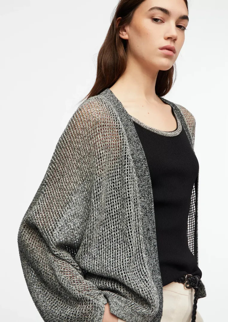 Cardigan aus Ajourstrick