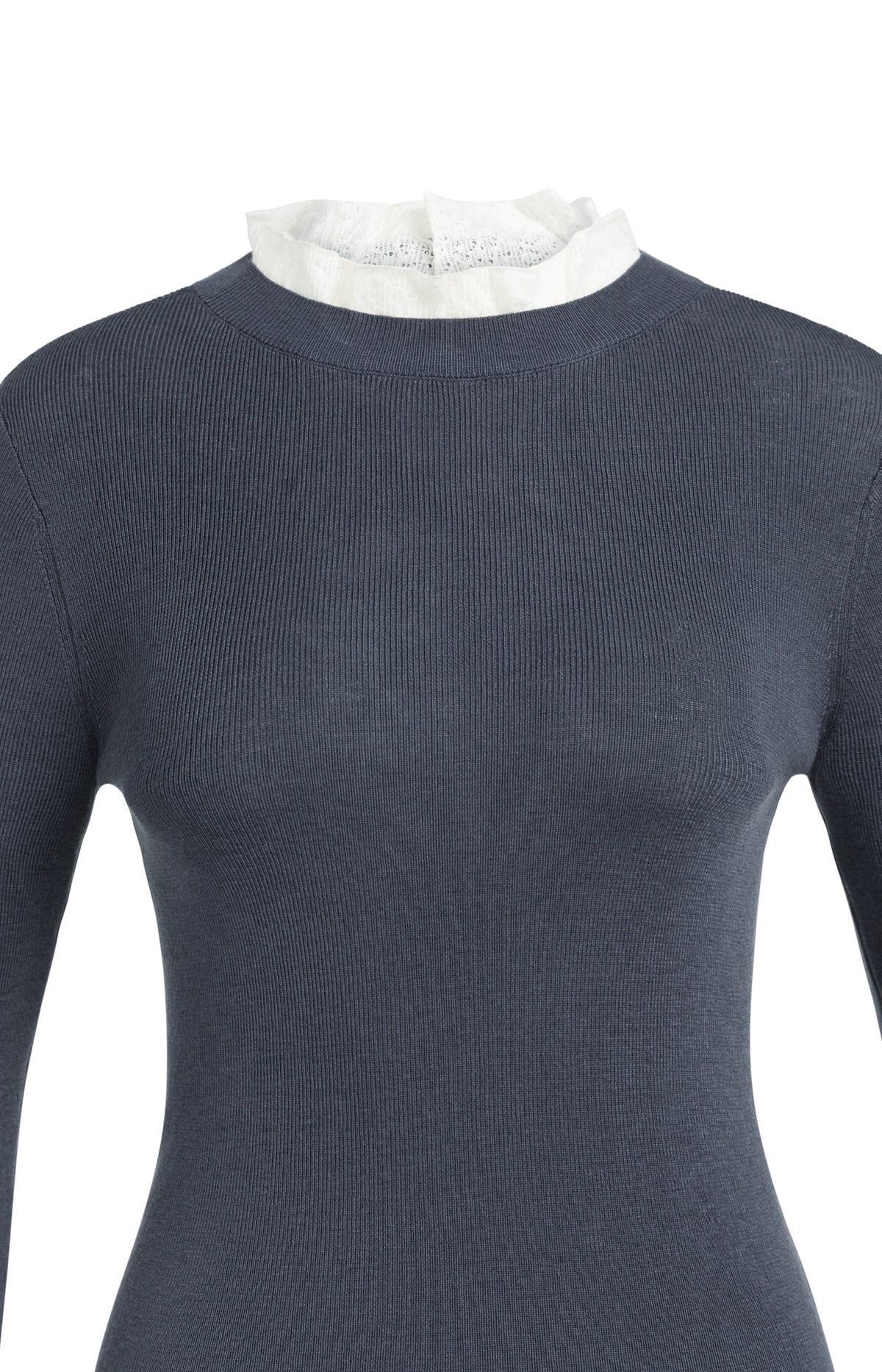 Strickpullover mit Rüschendetails
