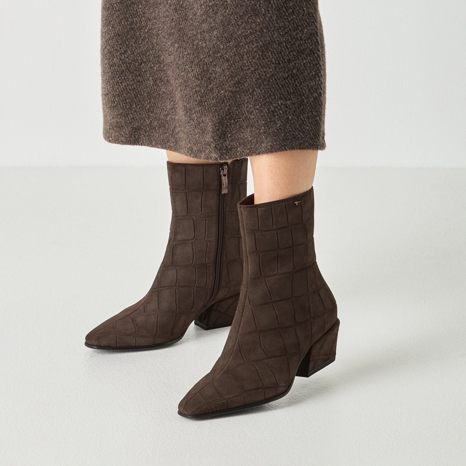 Stiefelette mit Struktur