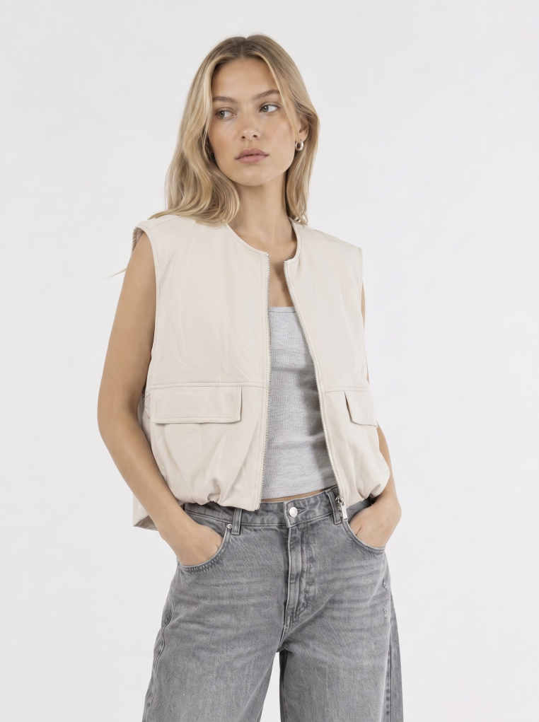 Weste mit gebauschten Look