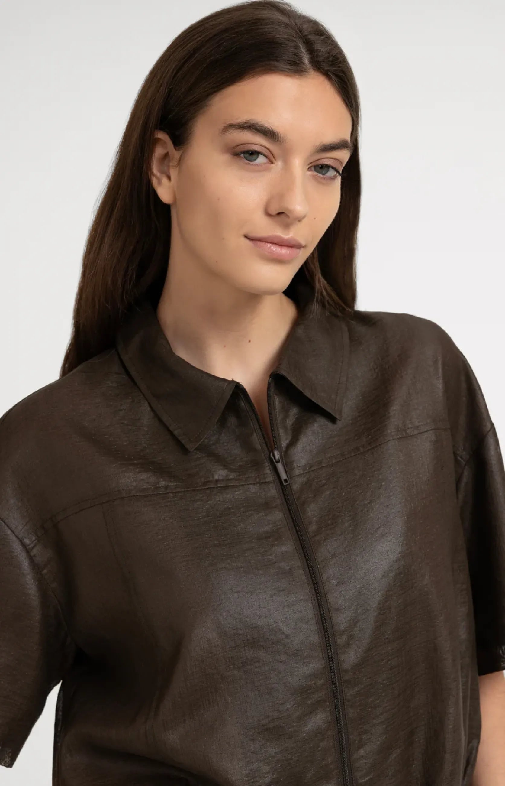Blusenjacke mit Beschichtung