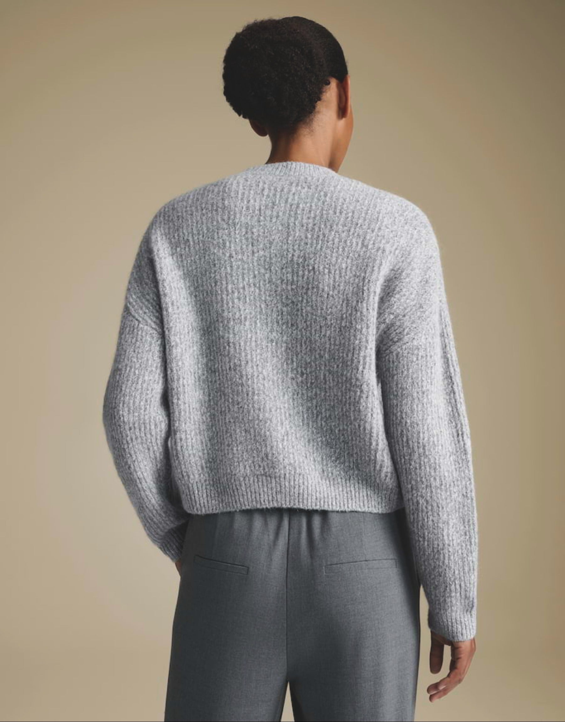 Strickjacke aus Wolle Mohair Mix