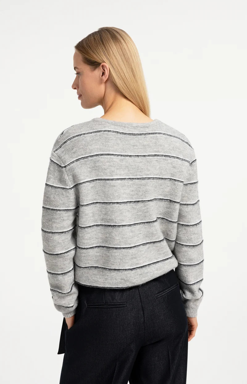 Strick-Cardigan mit Kordelzug