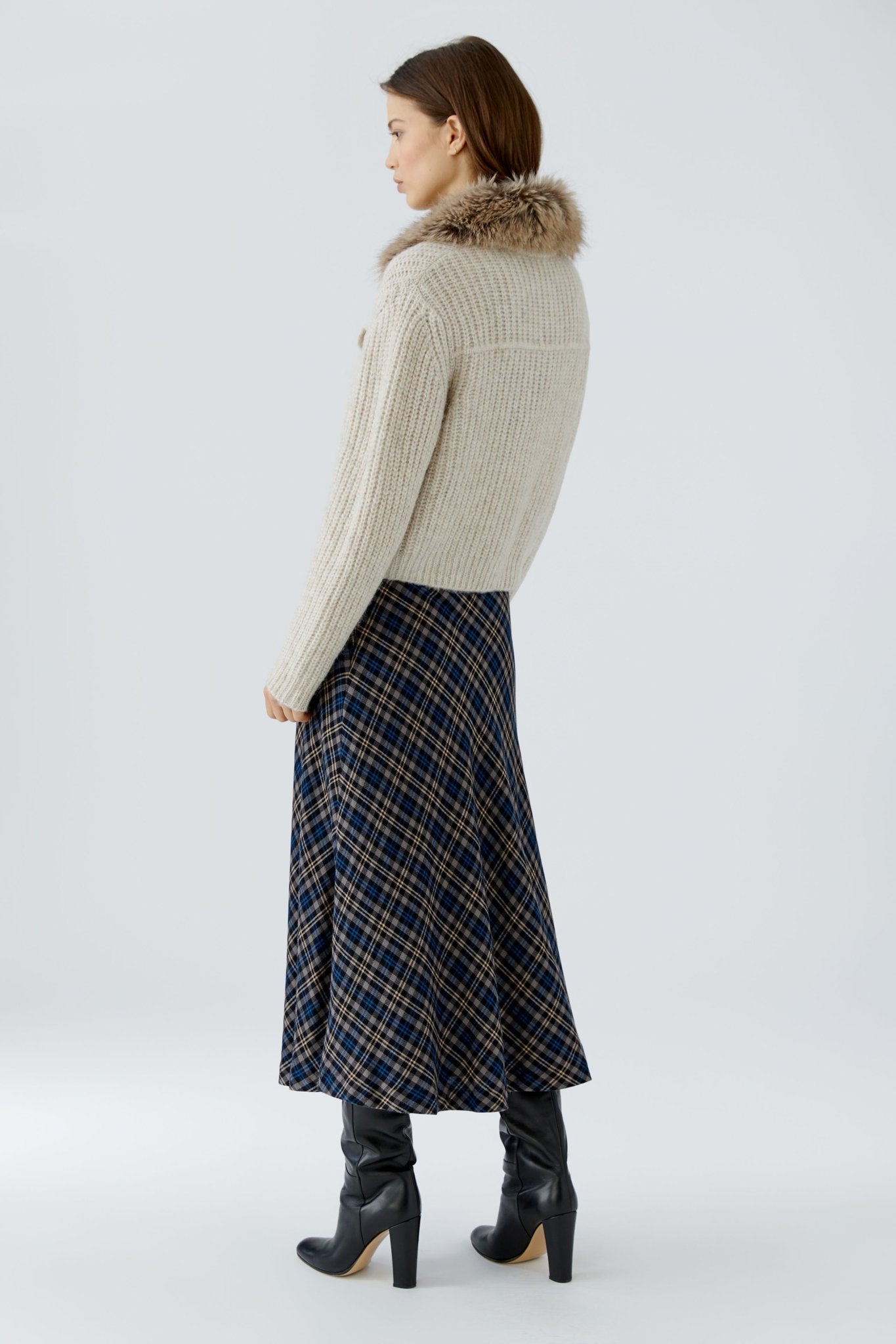 Oui Strickjacken Light Beige Mel