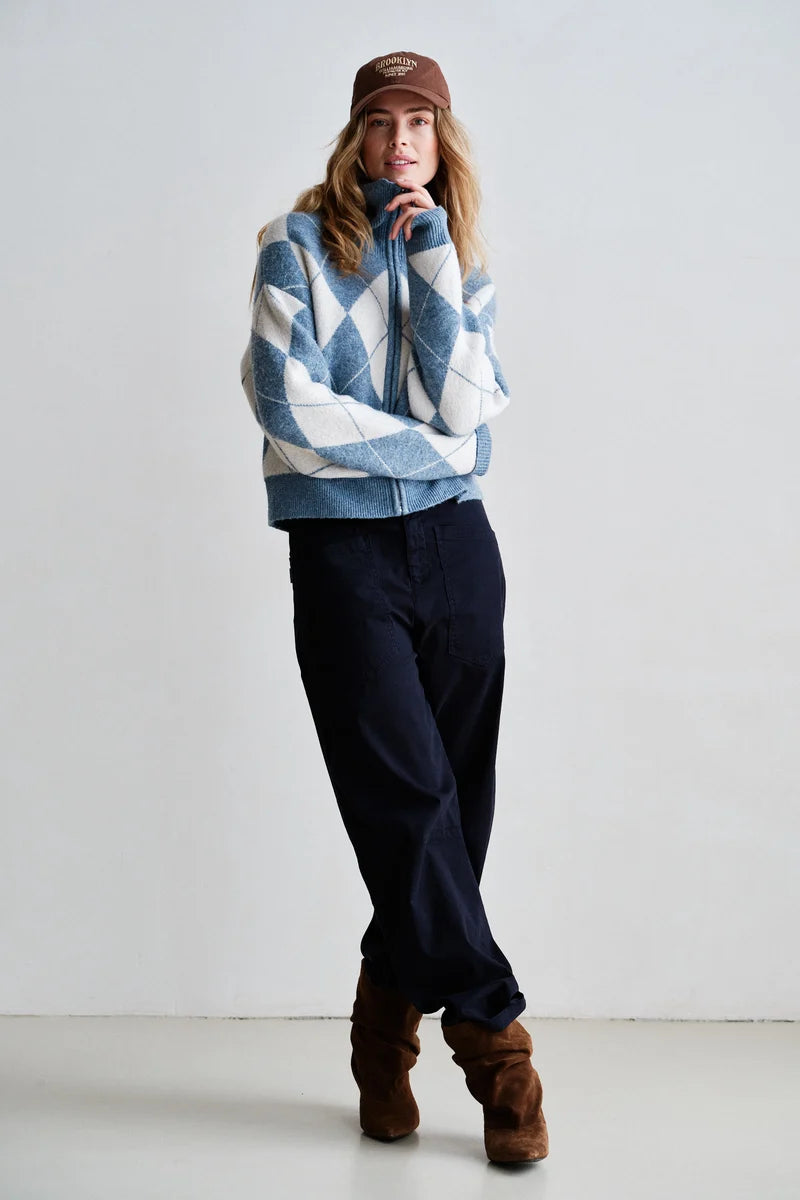 Cardigan mit Rauten-Muster
