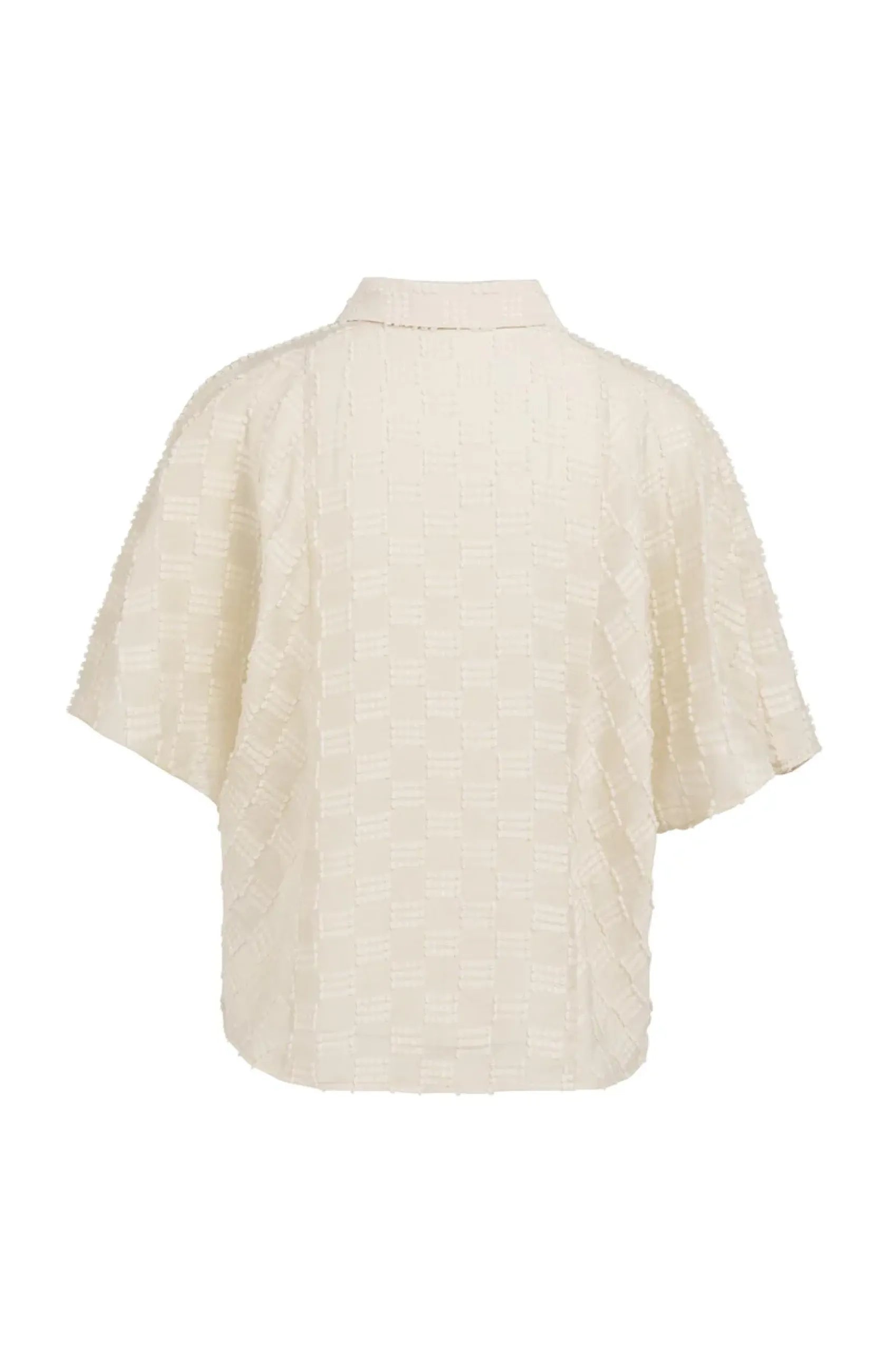 Jacquard-Bluse mit kurzen weiten Ärmeln