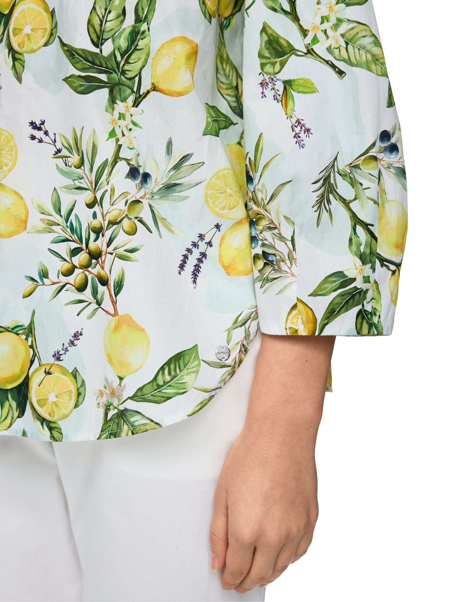 Bluse mit Zitronen-Print