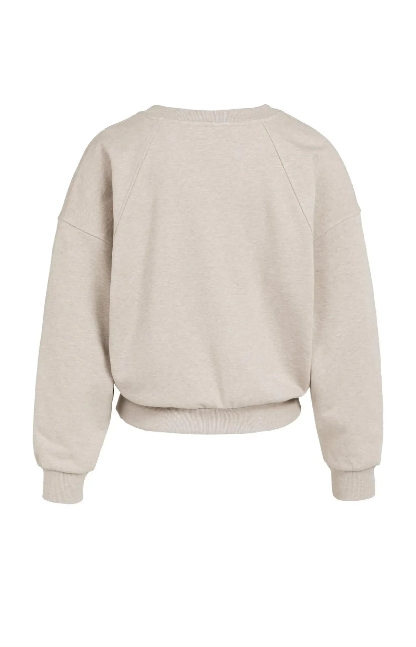 Sweatshirt mit V-Ausschnitt und Webkragen
