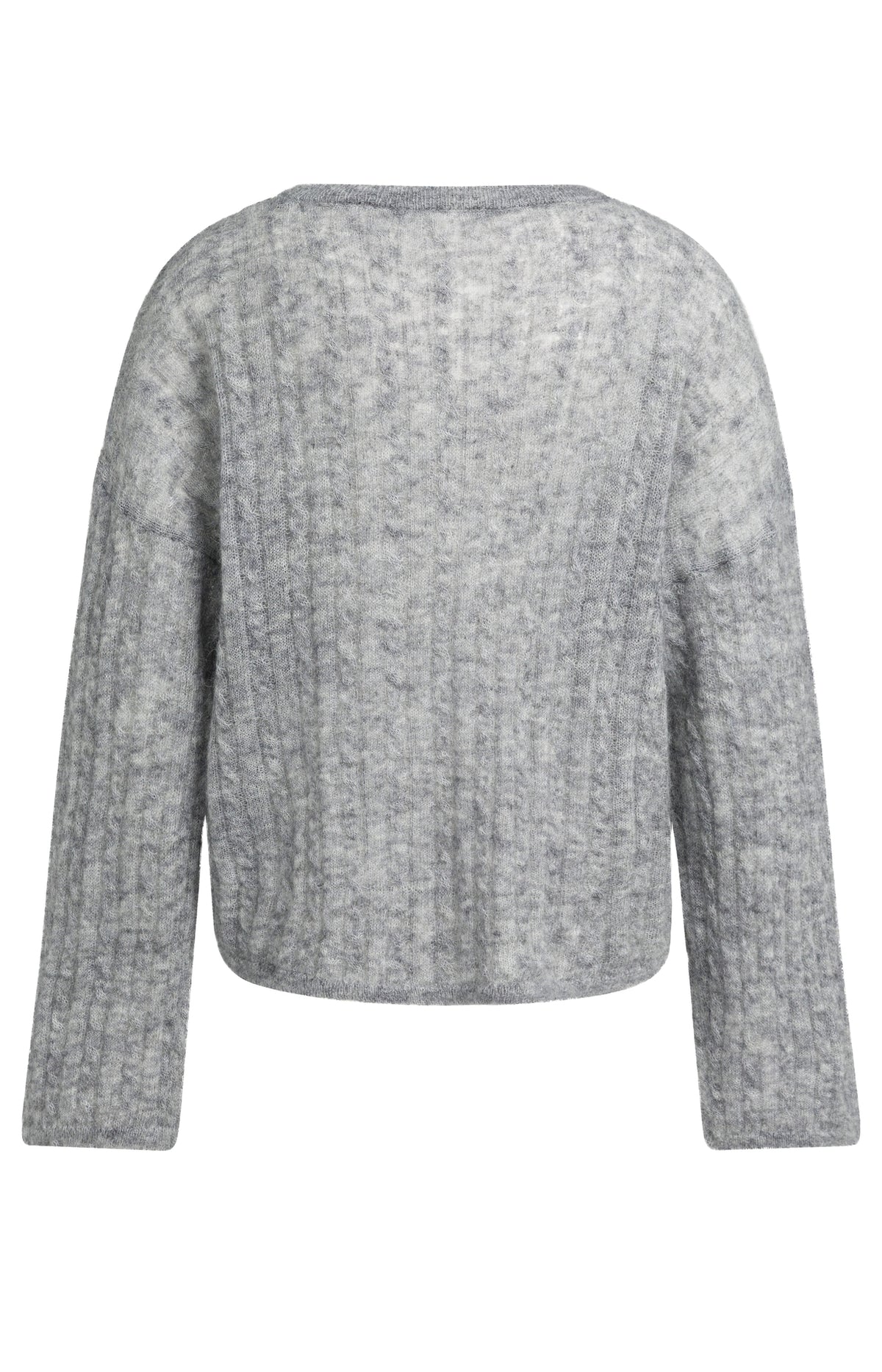 Oversize-Pullover mit Zopfmuster