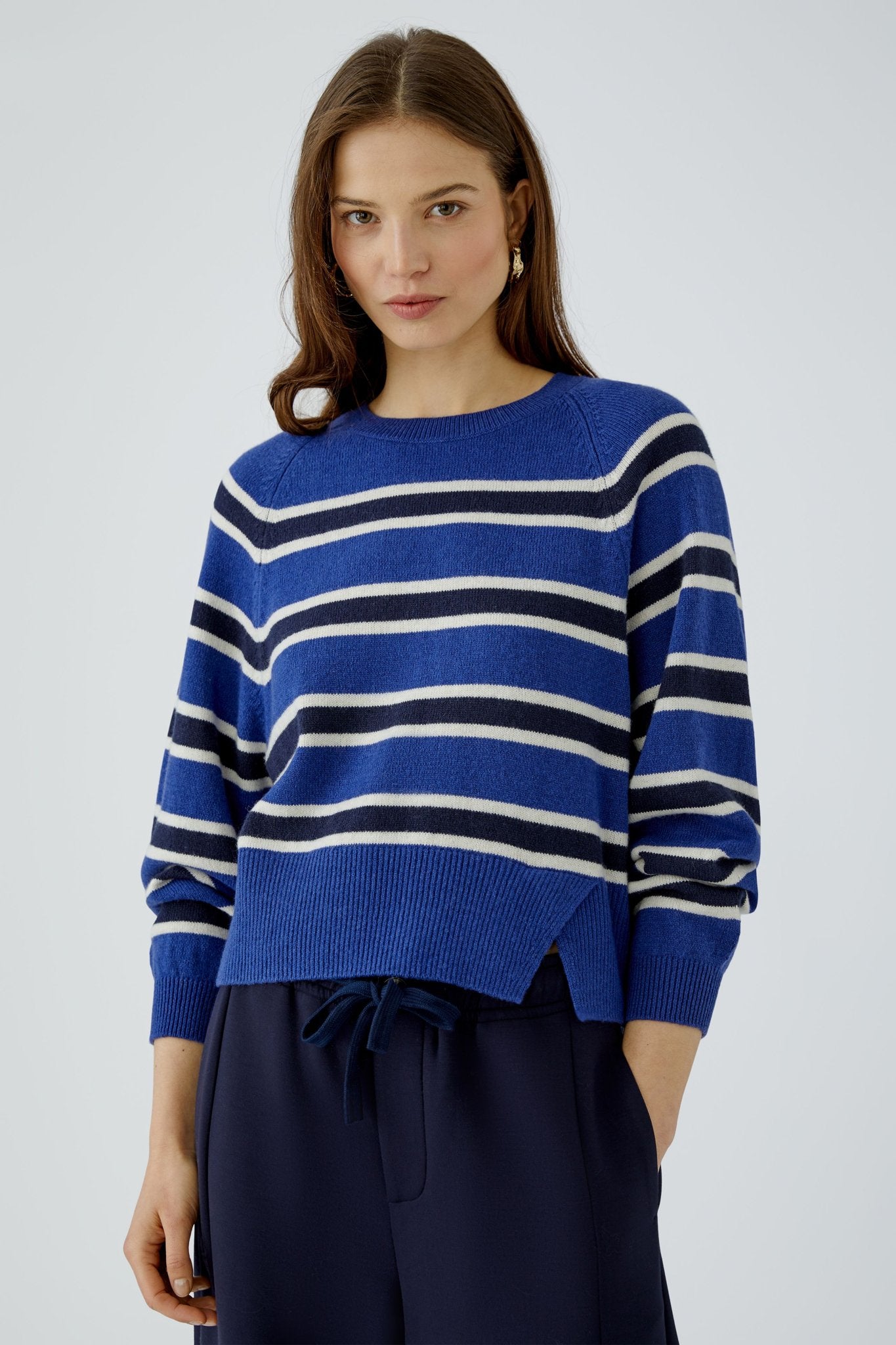 Strickpullover mit Streifen