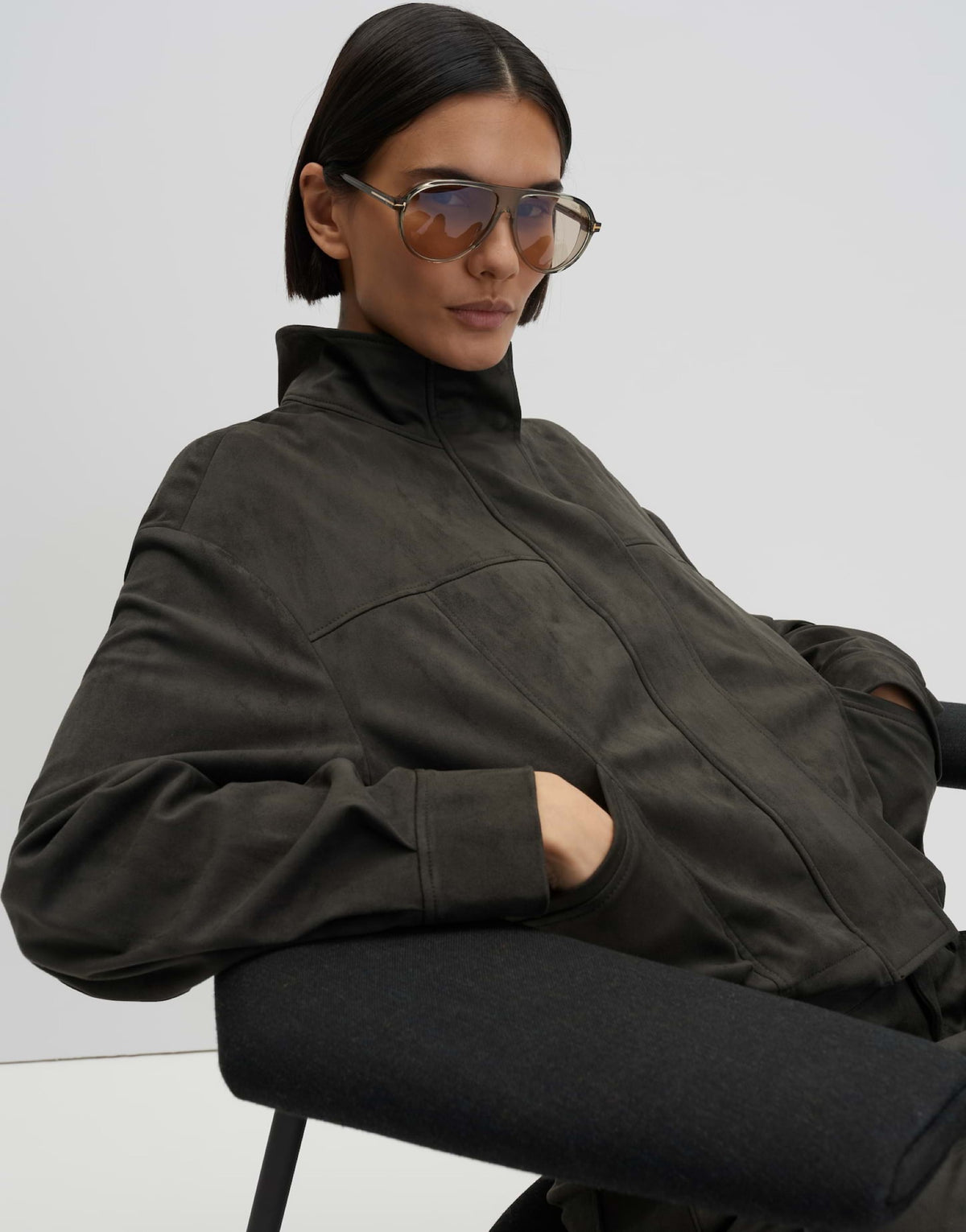 Blouson NEILA in Verlours Optik