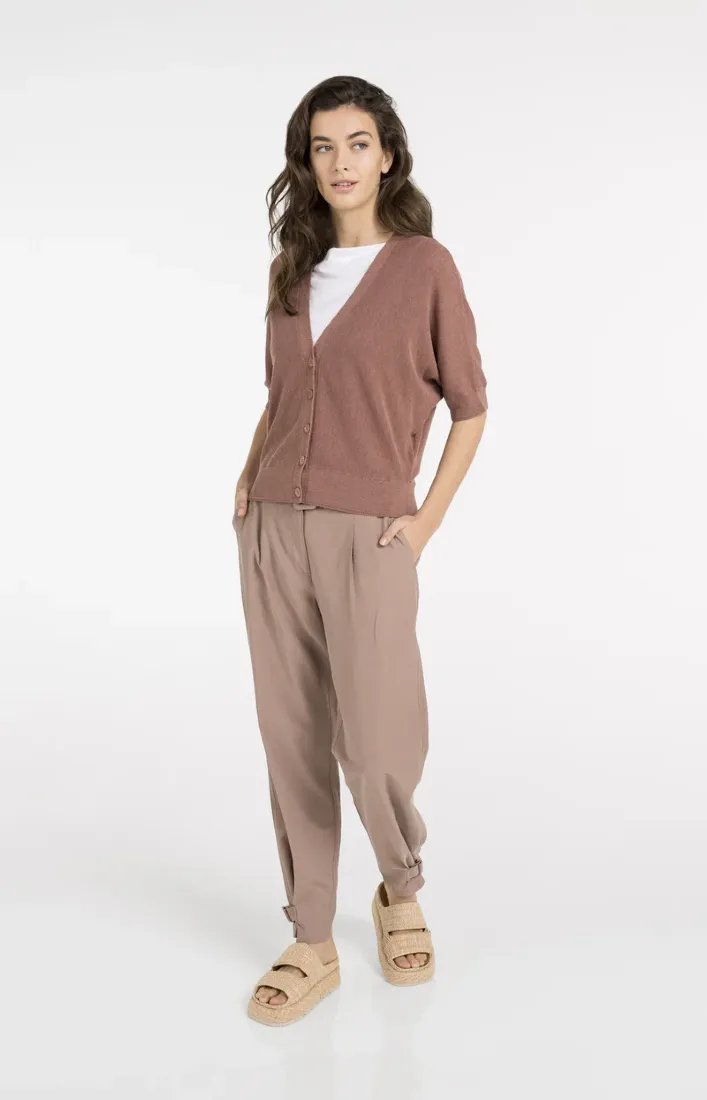 Yaya Strickjacken Burlwood Old Pink Melange