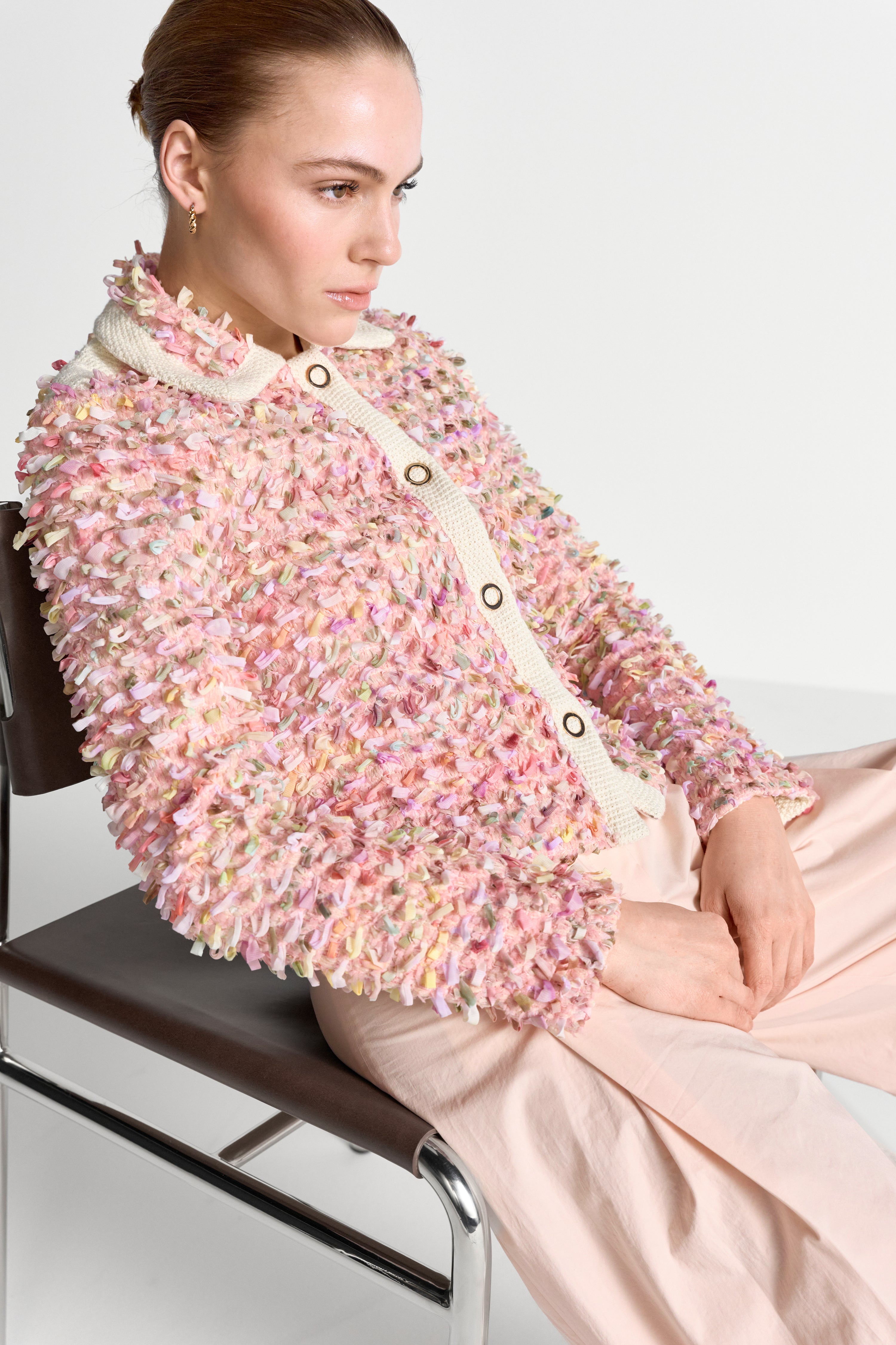 Blazer mit bunten Fransendetails