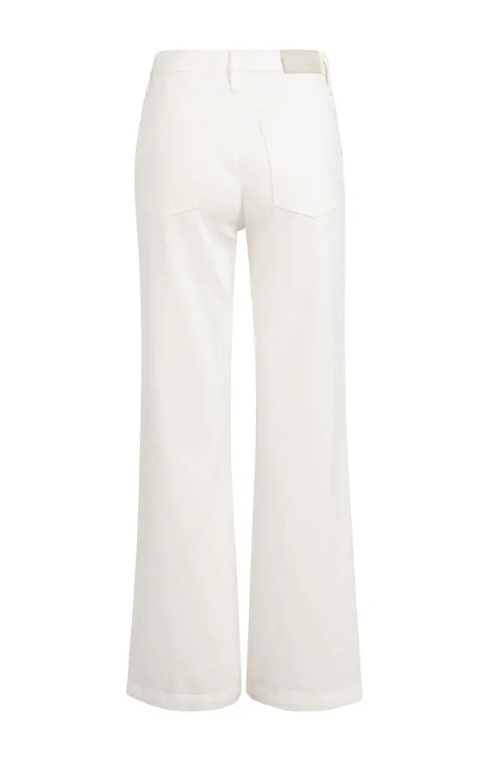 Yaya Wide Leg Off White Denim