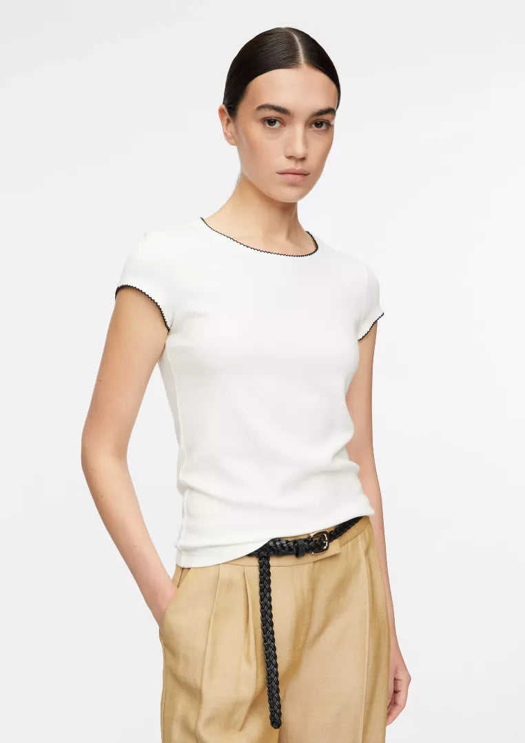 T-Shirt mit Zierborte