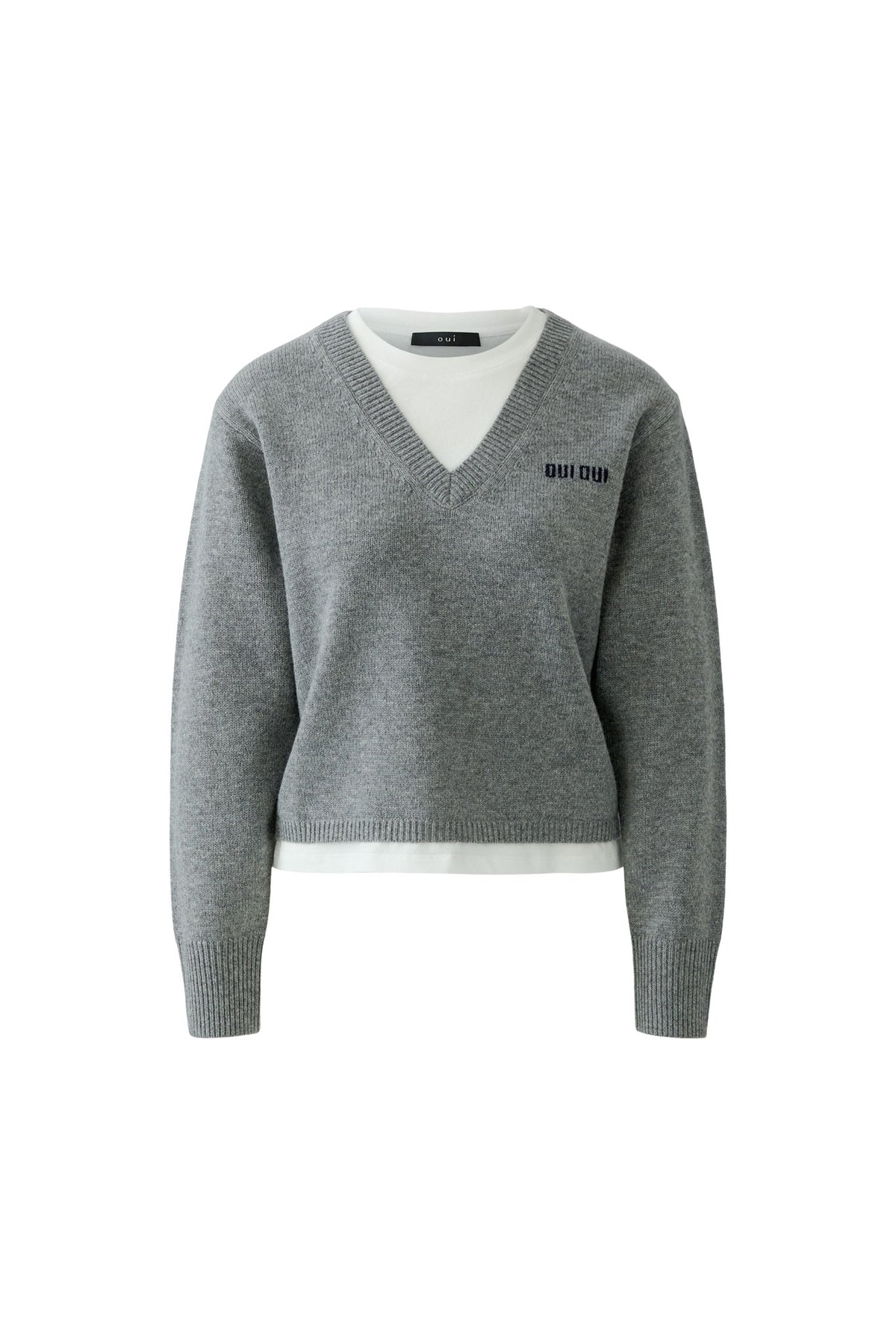 Strickpullover mit V-Ausschnitt