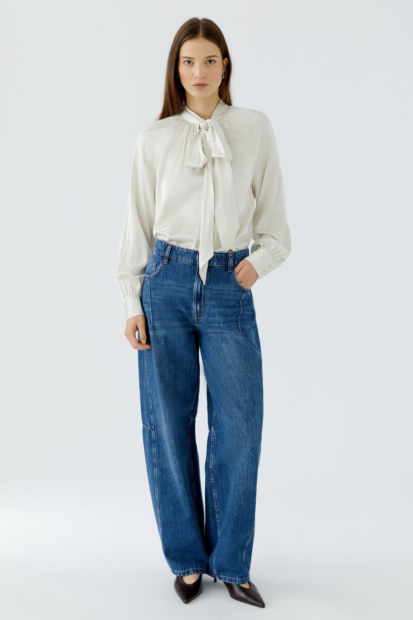 Bluse mit Schluppe