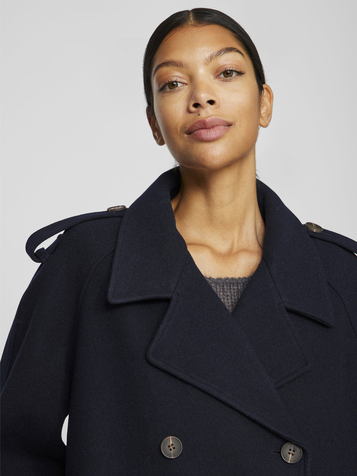 VILA Trenchcoats Navy Blazer