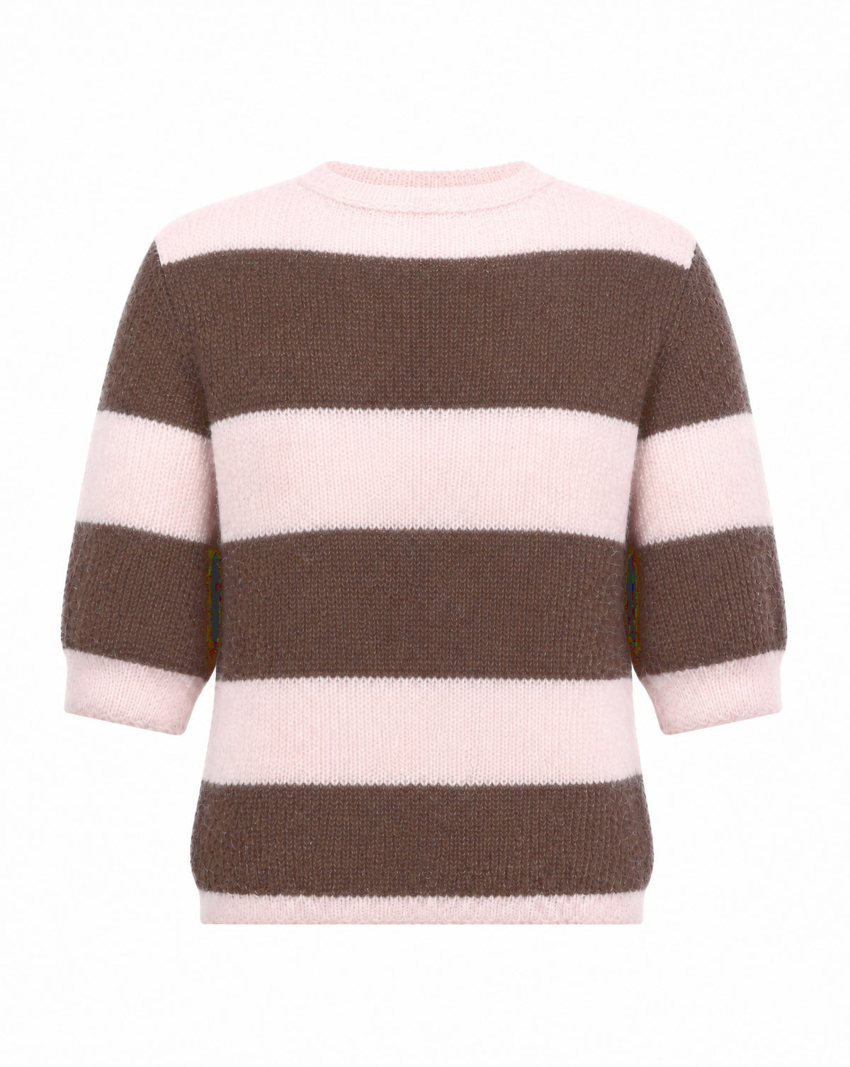 Kurzarm-Strickjacke mit Streifen