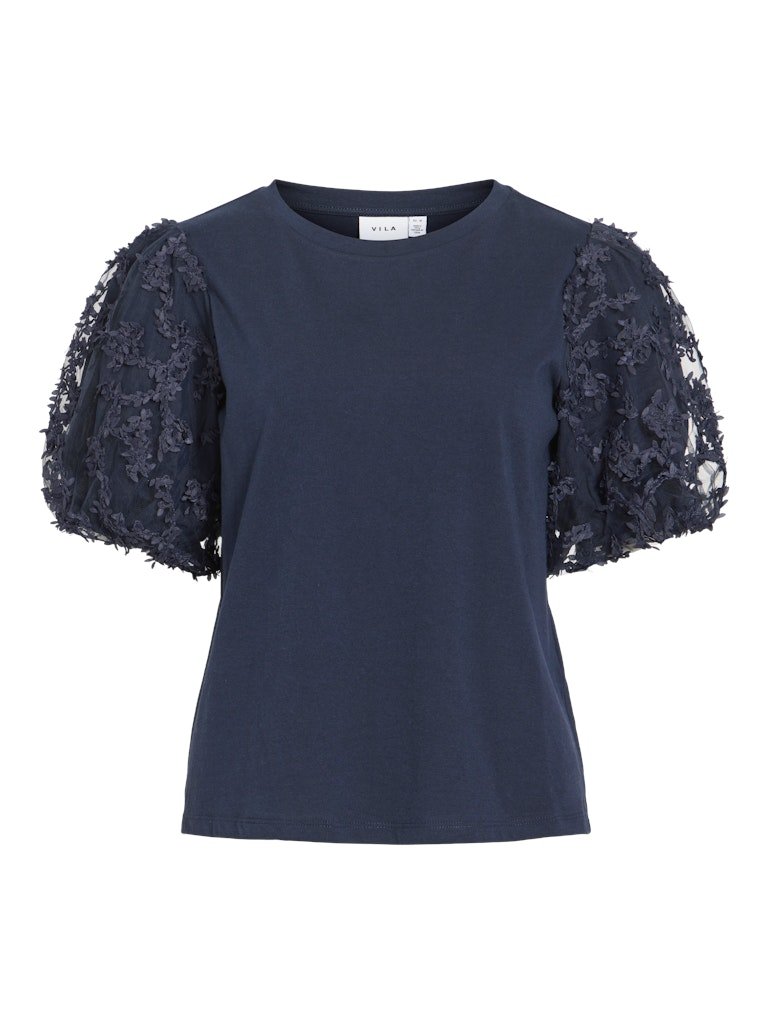 VILA T-Shirts Navy Blazer
