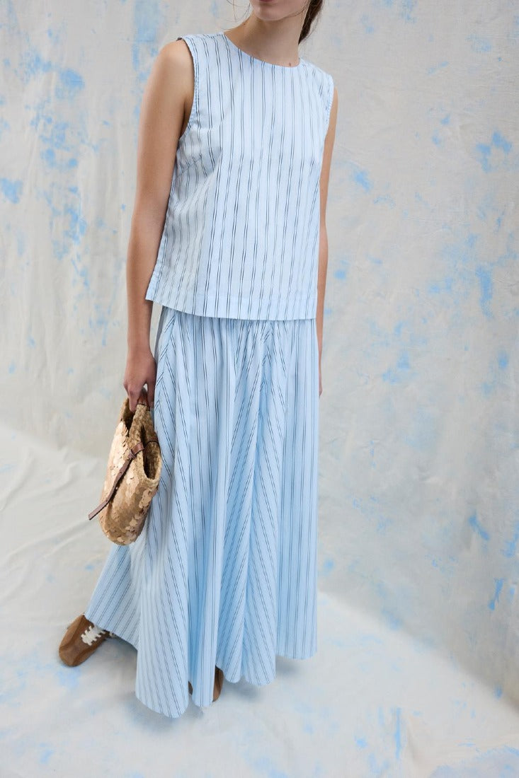 VILA Röcke Nantucket Breeze/Snow White/Navy Bl