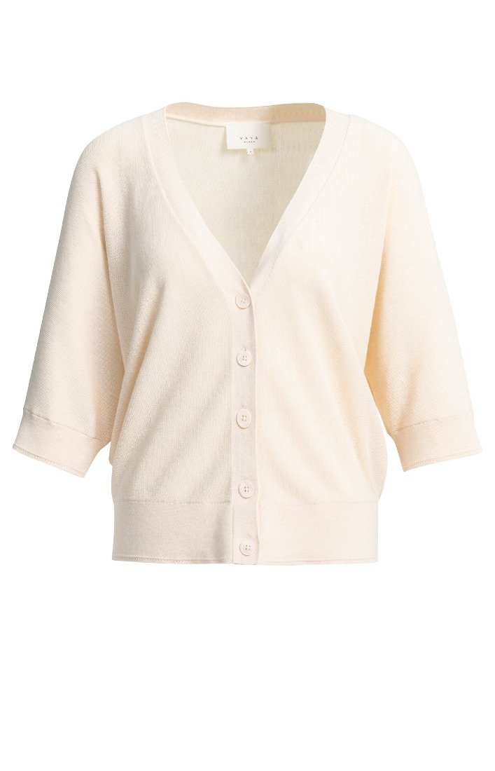 Cardigan mit kurzen Fledermausärmeln und Knopfverschluss