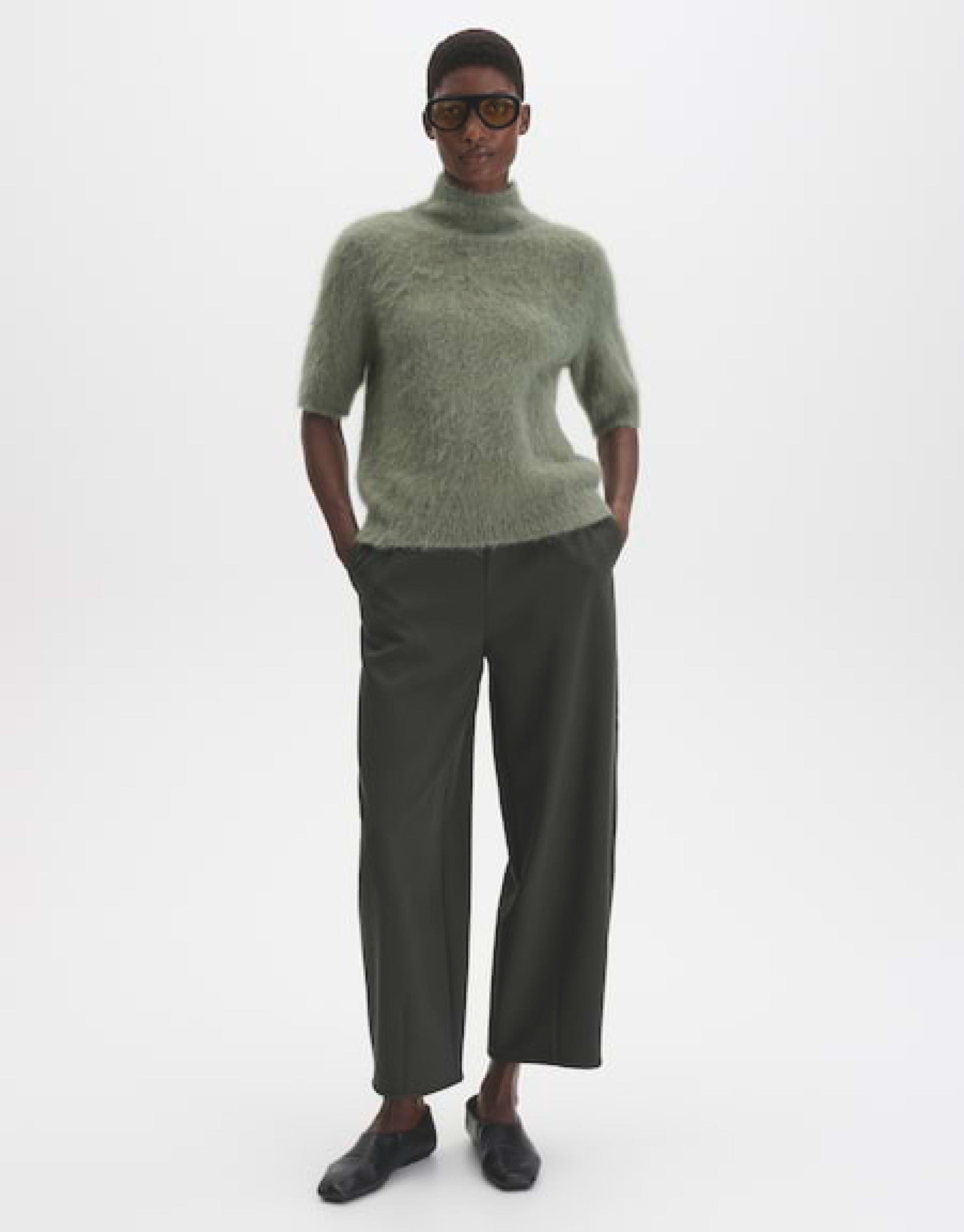 Boxy Strickshirt aus flauschigem Effektgarn