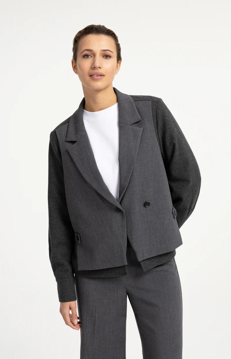 Blazer mit Kontraststoff