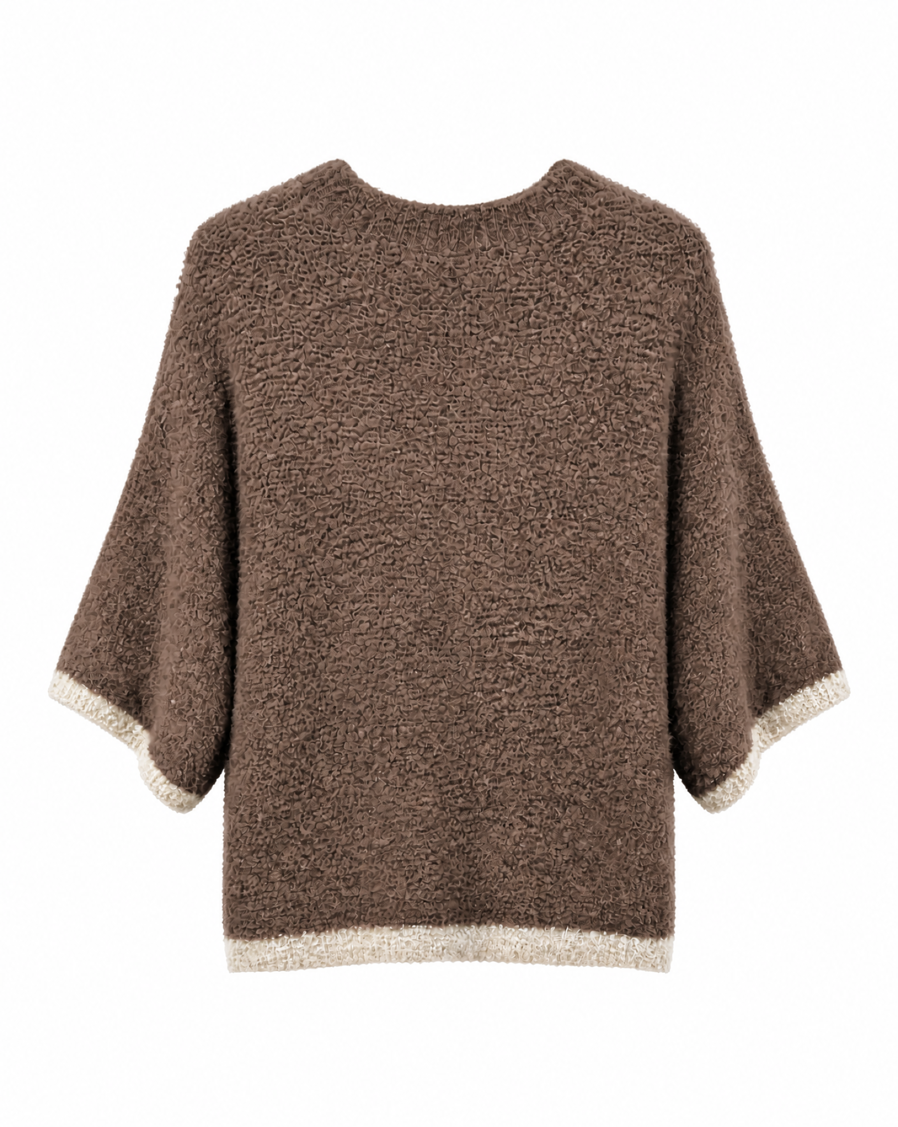 Strickpullover mit Kontrastblenden
