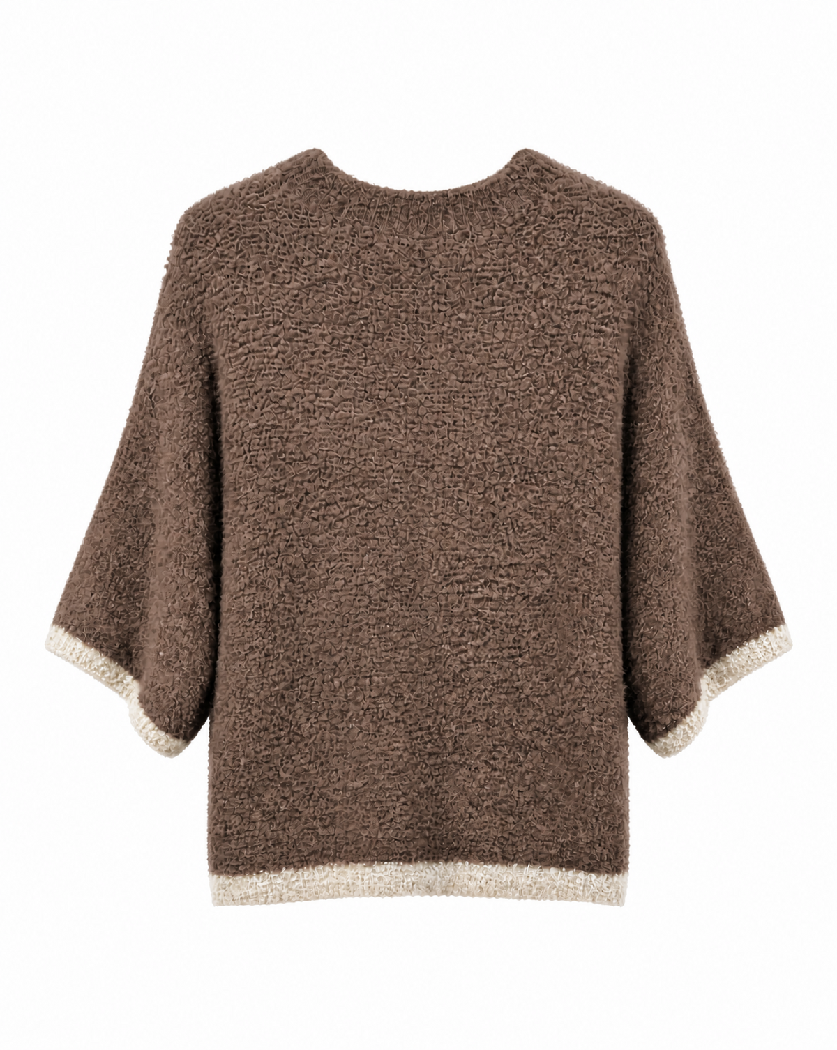 Strickpullover mit Kontrastblenden
