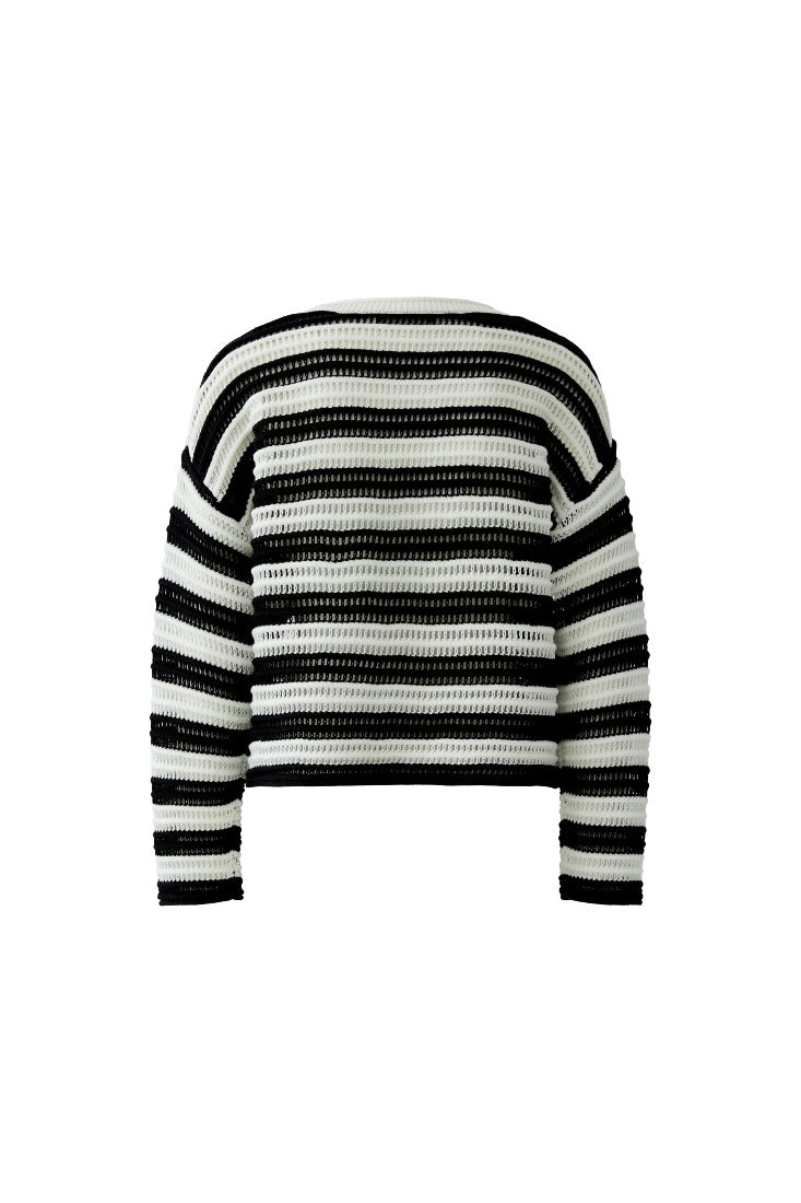 Strickpullover in Häkeloptik