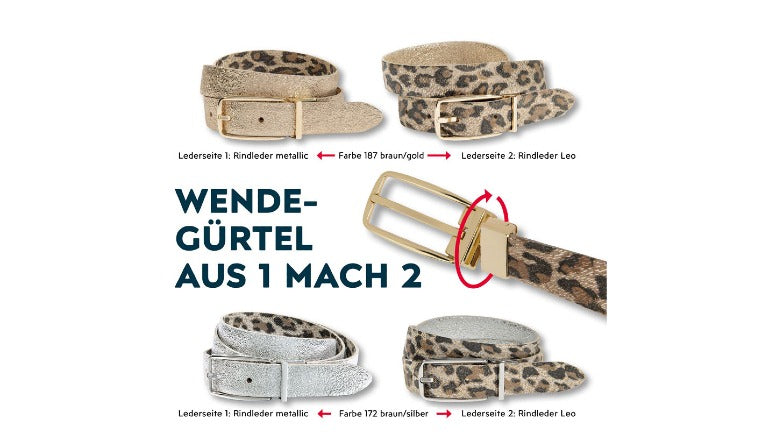 Wende-Gürtel aus Leder