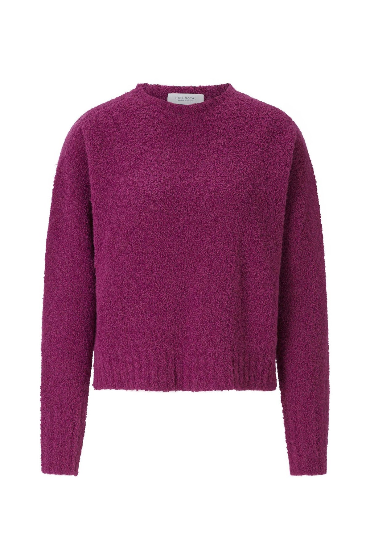 Bouclé-Pullover mit Wollanteil