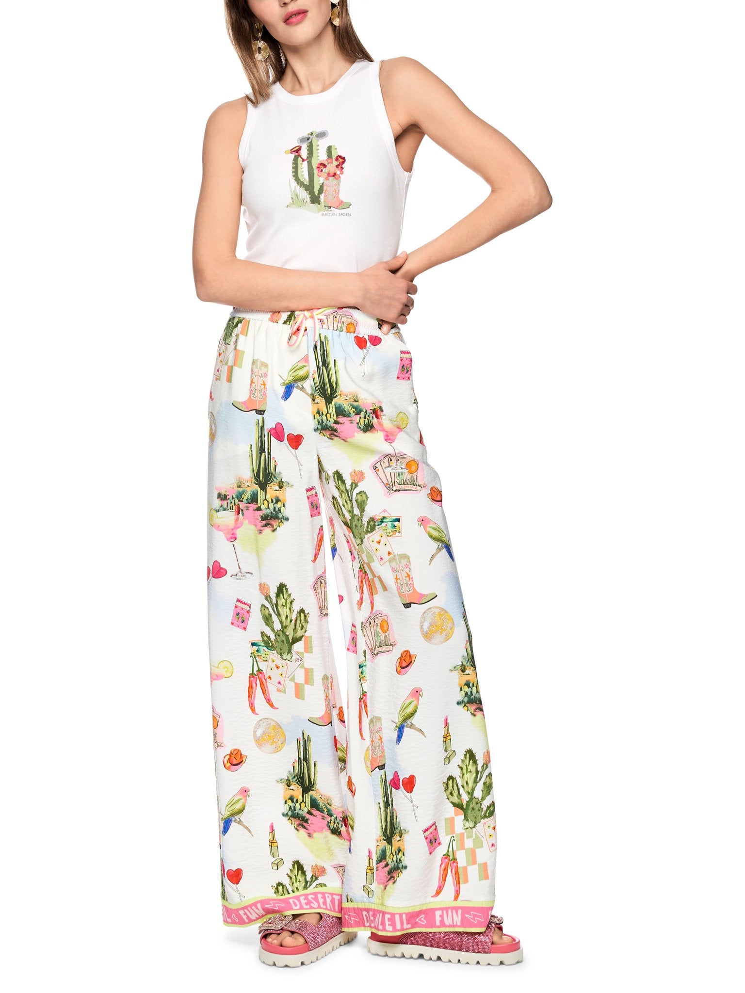 Top mit Kaktus-Print