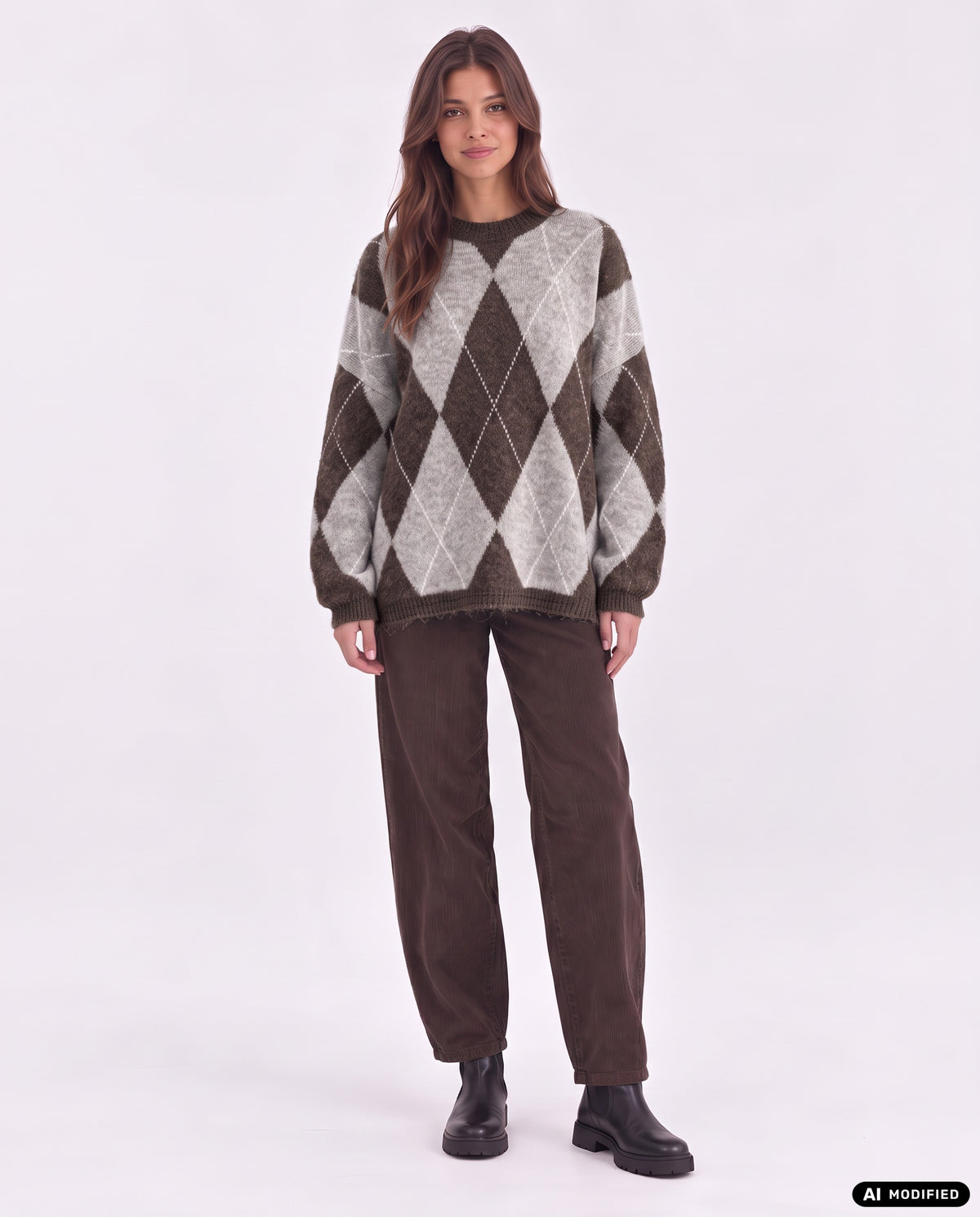 Strickpullover mit Argyle-Muster